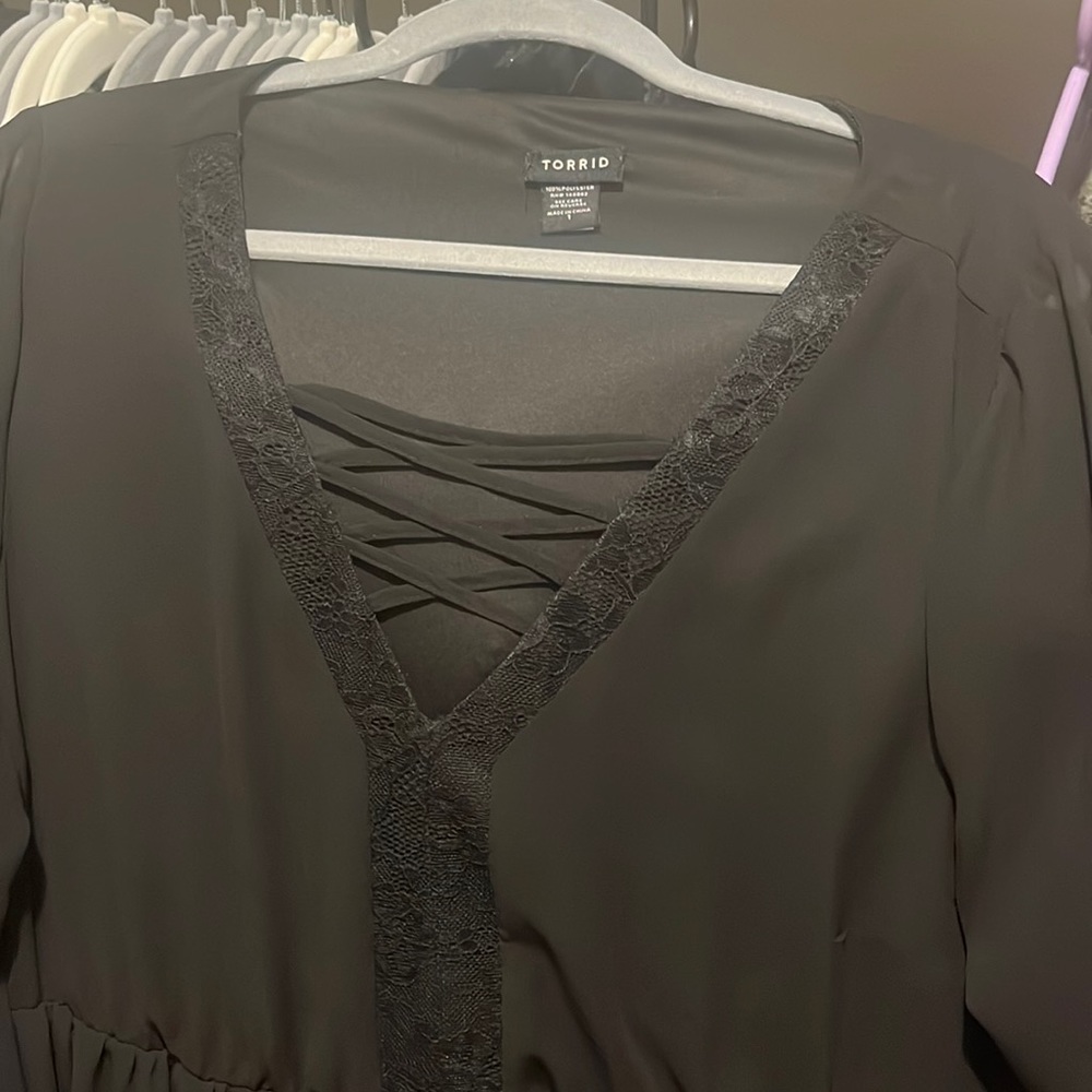torrid black blouse
